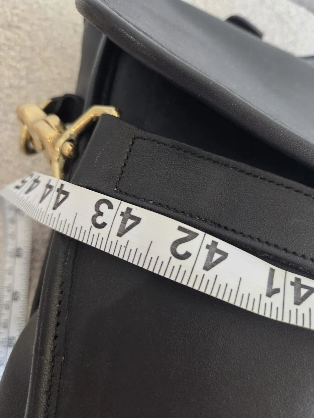 Coach Black Leather Laptop Briefcase with Gold Hardware and Removable Strap